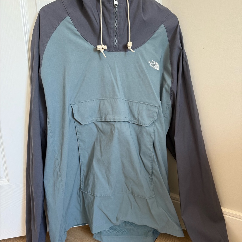 The North Face Teal and Charcoal Jacket